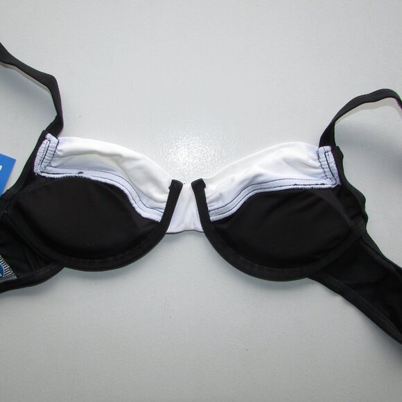UJENA Black White Underwire Bikini Top - Med - Picture 6 of 9